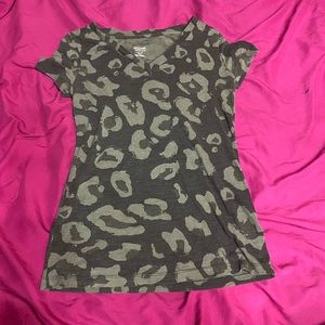 Green animal print shirt